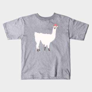 Christmas Snowflake Llama Pattern Kids T-Shirt